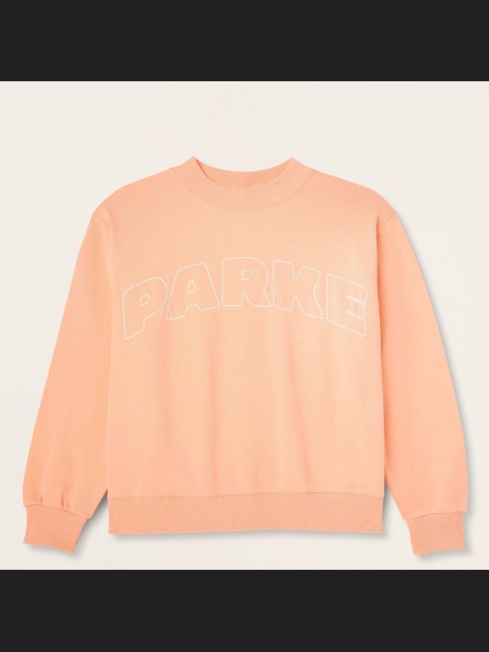Women's Mockneck Pullover Sweatshirt - Parke x Target Peach Orange L/XL